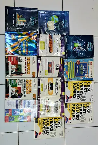 Set of Class 10 CBSE Textbooks ,Guids and Solved Papers (Science, Maths, English, Social Science)