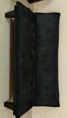 Danube Home Black 2-Seater Sofa / Futon - Good Condition
