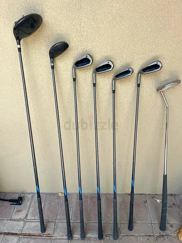 Used set of golf clubs including driver, fairway wood and irons - good condition