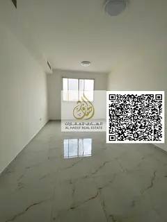 One bedroom and living room for rent in Al Jurf 3, Ajman, with two bathrooms, a balcony, an open vie