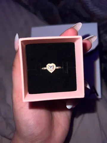 Pandora Elevated Heart Ring Gold