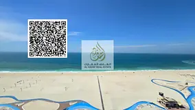 Two-bedroom apartment for annual rent in Corniche Residence Tower, with a direct sea view.
