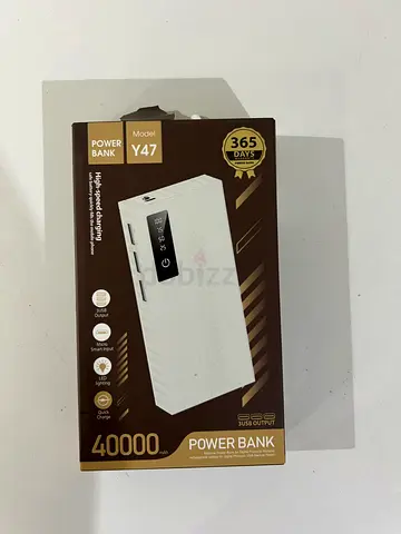 Power bank 40000mAh portable charger (white) - barely used
