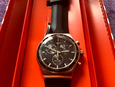 brand new Swatch irony stainless steel