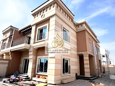 Luxury Heritage Style Villa for Rent in Sharjah Al Hoshi Brand New First Tenant 5000 Sqft Central AC Internal Elevator 4 Master Bedrooms American Kitc