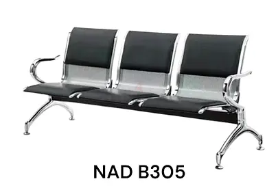 Brand New 3-Seater Metal Waiting Room Bench For Sale