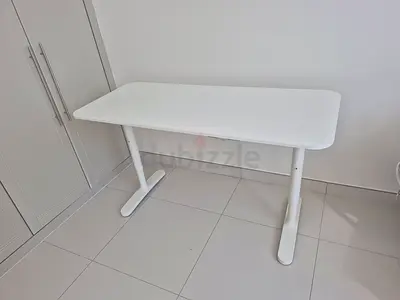 IKEA White Height Adjustable Study/Computer Table - Good Condition