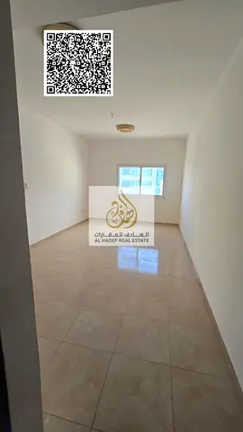 Two-bedroom apartment with a living room for annual rent in Ajman, near Al-Aqsa and Al-Wataniya sch