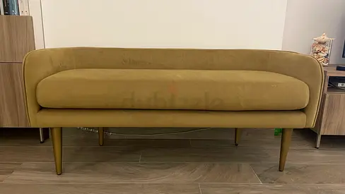 West Elm velvet bench