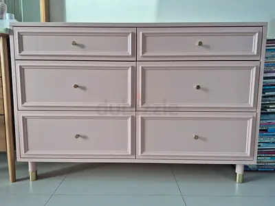 Light Pink 6-Drawer Dresser / Chest of Drawers
