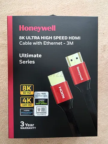 Honeywell Braided HDMI Cable (Supports up to 8K, 48Gbps) - New in Box