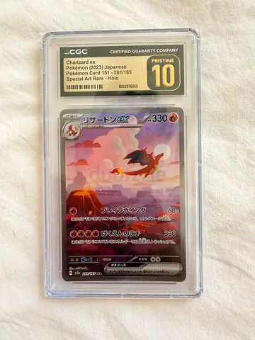 CGC 10 Pristine Graded Charizard VMAX Pokémon Card (Encased)