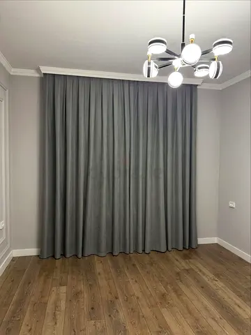 Grey Full-Length Fabric Curtains - Like New