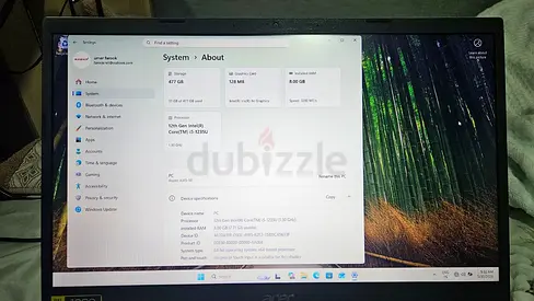 ACER (One year old) Personal Used 15.6 Laptop - Intel Core i5, 8GB RAM, 512GB SSD, Windows 11