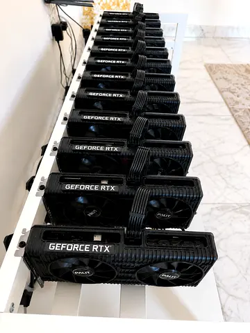 12x RTX 3060 Ti 8GB GDDR6 Graphics Cards – Excellent Condition| للبيع 12 كرت شاشة حالة ممتازة