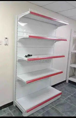 White Metal Retail Gondola Shelving Unit - 5 Tier