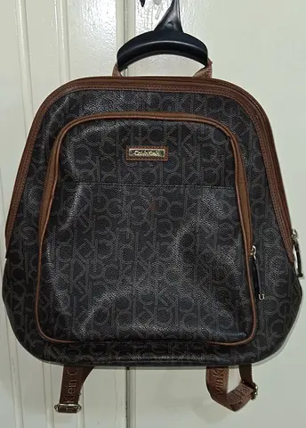 Genuine Calvin Klein brown monogram mini backpack - good condition