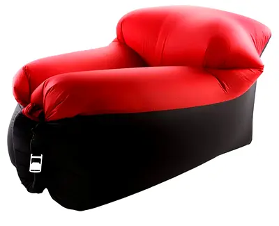 Chillchair Inflatable Lounger Air Sofa - Red  Black