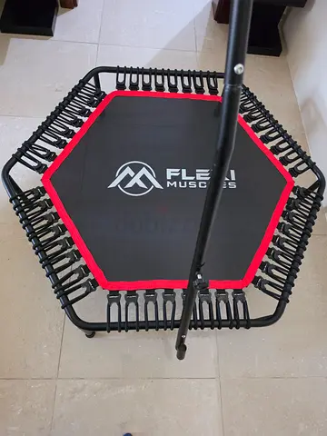 Mini Fitness Trampoline/Rebounder with Adjustable Handle - Good Condition