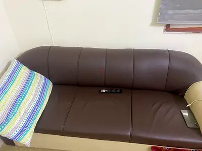 Double bed, cupboard, computer chair and table , sofa