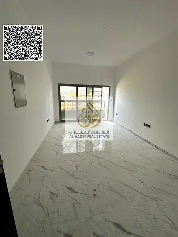 One bedroom, living room, balcony, two bathrooms, and a kitchen; very spacious.
