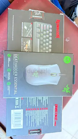 Razer DeathAdder Essential Gaming Mouse + Redragon Mechanical Keyboard (boxed)