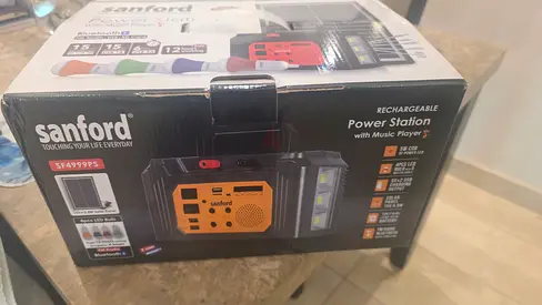 Rechargeable Power Station is a portable, all-in-one backup device for camping