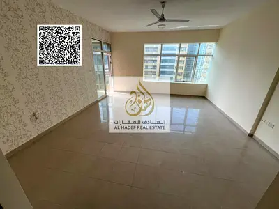 One bedroom and living room for annual rent in Horizon Towers with parking, swimming pool, garden, and children's play area.