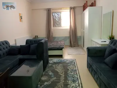 Furnished studio apartment for monthly rent in Al Yasmin TowersAl Jurf 2Ajman Prime location with e