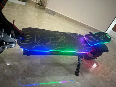 Used Electric Scooter (Wide Rear Wheel) with LED Deck - Good Working Condition some scratches