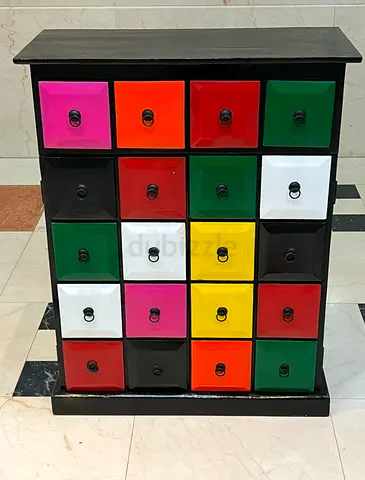 Marina solid wood multi color cabinet