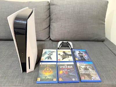 Title: PlayStation 5 (Disc Edition) Bundle – Excellent Condition + 1 Controller + 7 Top Games!