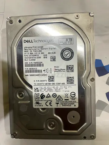 Dell 8TB SAS Enterprise Hard Drive (WD Ultrastar DC HC320) – Health 100%