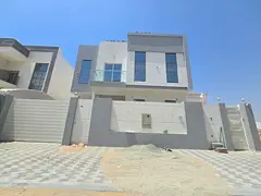 Five-bedroom master villa, two floors, spacious, super deluxe finishing, Al Yasmin, Ajman, available