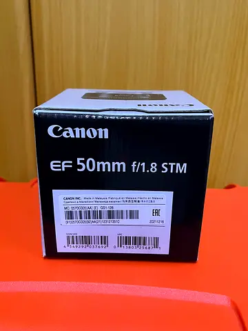 Canon EF 50mm f/1.8 STM lens (boxed)