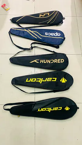 Five Badminton Racket Bags - Mixed Brands (Carlton, Hundred, Apacs)