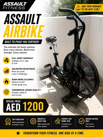 Assault Fitness AirBike - Commercial Air Bike in Good Condition