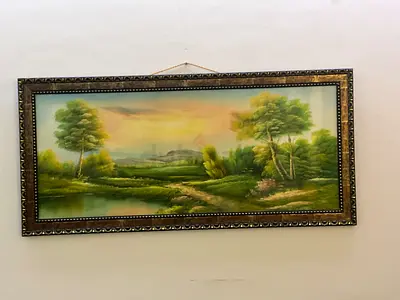 Framed Landscape— Vintage Countryside Scene