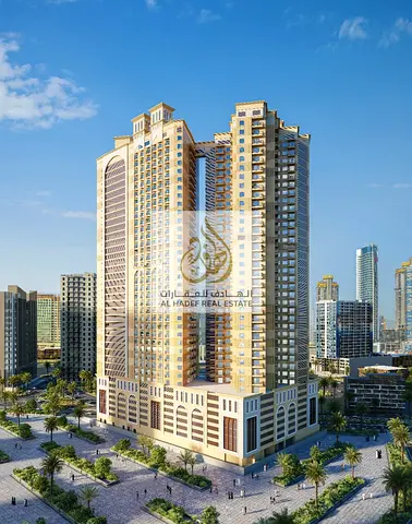 Two bedrooms and a living room, freehold ownership for all nationalities, with installments through the developer for 7 years with a 5% down payment.