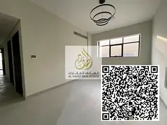 Two bedrooms and a living room with a balcony, three bathrooms