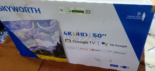 Skyworth 50 4K UHD Google TV - Used, in original box