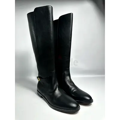 Leather riding boots  41 EU  Very good condition  Black, Leather