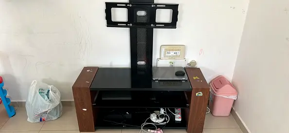 Wood  Glass TV Stand / Entertainment Unit - Good Condition