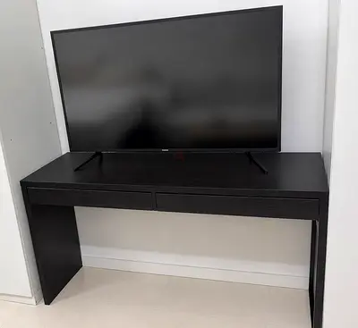 IKEA MICKE Desk 142x50cm Black-Brown Good Condition