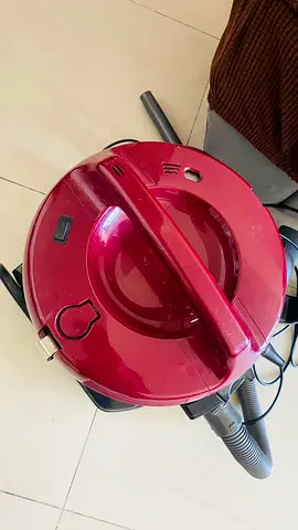 Red Cylinder Vacuum Cleaner - Working Condition