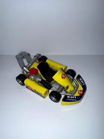 Yellow Go-Kart Toy Car - Kart Champion Diecast Racer