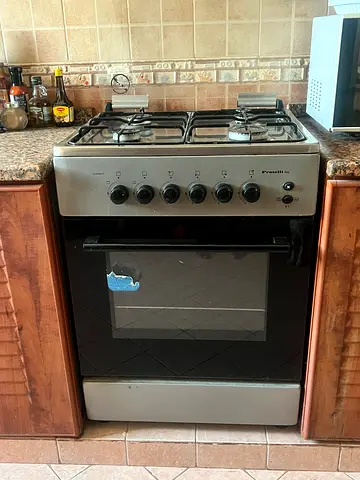 Stainless Steel Freestanding Gas Cooker with Oven - Good Working Condition