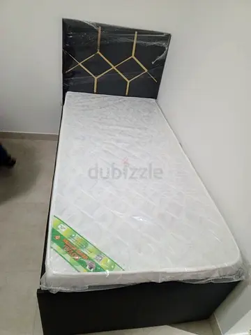Single Bed with Headboard and New Mattress - Ready to Use