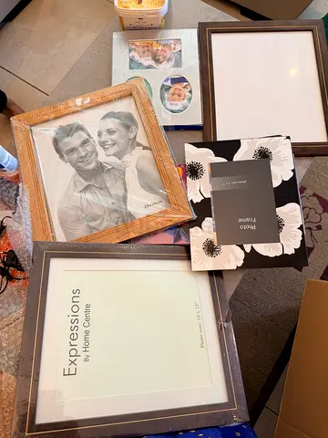 Bundle of assorted photo frames - different sizes and styles