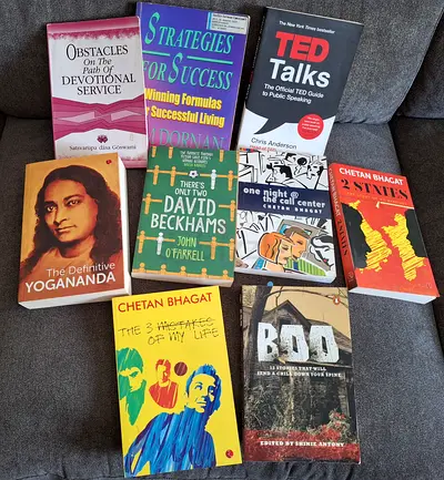 Collection of mixed English paperbacks, novels, self-help and non-fiction (10 books)